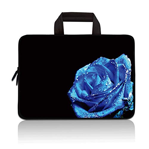 11" 11.6" 12" 12.1" 12.5" inch Laptop Carrying Bag Chromebook Case Notebook Ultrabook Bag Tablet Cover Neoprene Sleeve Fit Apple MacBook Air Samsung Google Acer HP DELL Lenovo Asus(Blue Rose) - color: Blue Rose