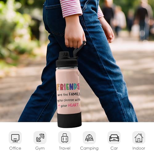 Gifts for Friends Tumbler -Friend Friendship Gifts for Bestie Women - Best Friend Bestie Birthday Christmas Graduation Gift for Soul Sister - Friendship Coffee Cup Water Bottle 18oz - color: Friends