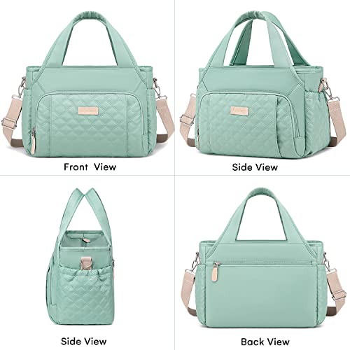 Artelaris Insulated Lunch Bag for Women,Leak-Proof Cooler Lunch Box, Cooling Tote for Adult,with 7 Pockets,Adjustable Strap(15 Liters) - color: Green
