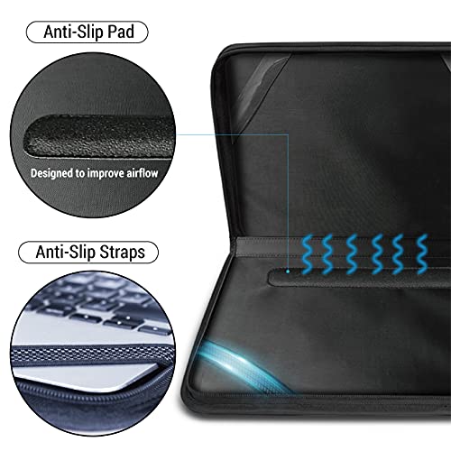 iBenzer 90 Pack Stay in Laptop Sleeve 11 inch Carrying Bag PC Folio Case Compatible with MacBook Air 11 Chromebook Ultrabook Notebook Surface HP Dell Lenovo Yoga Acer Asus Apple, Black LS-FL11-BK-90 - size: 11 Inch (90 pack)