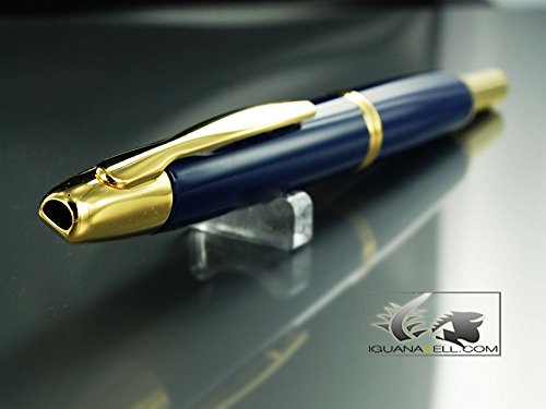 PILOT Vanishing Point Collection Refillable & Retractable Fountain Pen, Blue Barrel with Gold Accents, Blue Ink, Fine Nib (60166) - color: Blue/Gold, style: Fine Nib