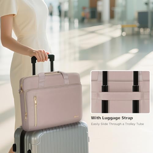 KIZUNA Laptop Bag 15.6 Inch Computer Shoulder Case Sleeve Briefcase For MacBook Air 15 M2/MacBook Pro 16 M3-M1/16 Lenovo Legion Slim 5i Gen 8/Legion Pro 5/Gaming 3i/Slim 3i/IdeaPad 3i/HP,Khaki