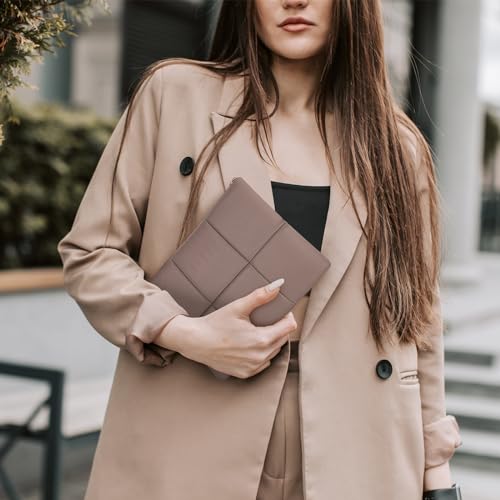 MoKo 9-11 Inch PU Leather Tablet Sleeve Bag Padded Protective Carrying Case | Fits iPad Pro 11-inch M4, iPad Air 11-inch M2, iPad 10th 10.9-inch and iPad Air 4/5th 10.9-inch, Coffee - color: Coffee, size: 9-11 inch