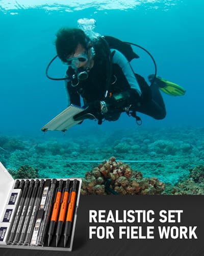 Nicpro 3 PCS 1.3 mm Orange Mechanical Pencils Set with 66 Lead Refill, 3 Eraser - Weatherproof Metal Barrel, Heavy Duty Carpenter Pencil MP2000 for Outdoor Marking Drafting Drawing Woodworking - style: 3 Pack (Orange)