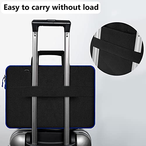 Hseok Laptop Shoulder Bag 13-14 inch Shockproof Water-Resistant HandBag with Small Case Compatible with MacBook Pro/Neo 14" M5/M4/M3/M2/M1, Mac Air/Pro 13.3", XPS 13/14, Most 13"-14" PC,Black-blue - color: Black-blue, size: 13"-14"