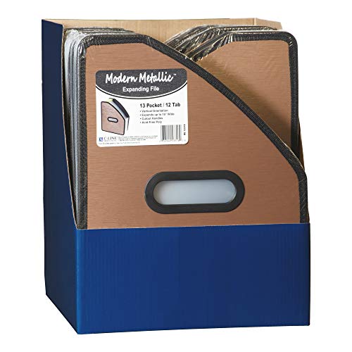 C-Line Modern Metallic Stand-up Expanding File, Bronze, 3/4" x 10 1/4" x 12 3/4"