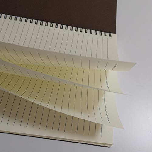 YUREE Spiral Notebook/Spiral Journal Lined, B5 Hard Kraft Cover Wirebound Notebook Ruled, 70 Sheets (140 Pages), 10.5" x 7.3", Dark Brown - color: 1 Pack-Dark Brown