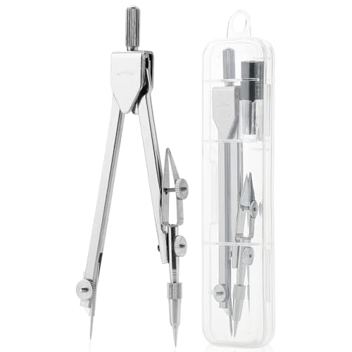 Mr. Pen- Compass for Geometry, Silver with Extra Leads | Metal Compass Drawing Compass, Geometry Compass, Math Compass, Compass Drawing, Drafting Compass, Drafting Tools