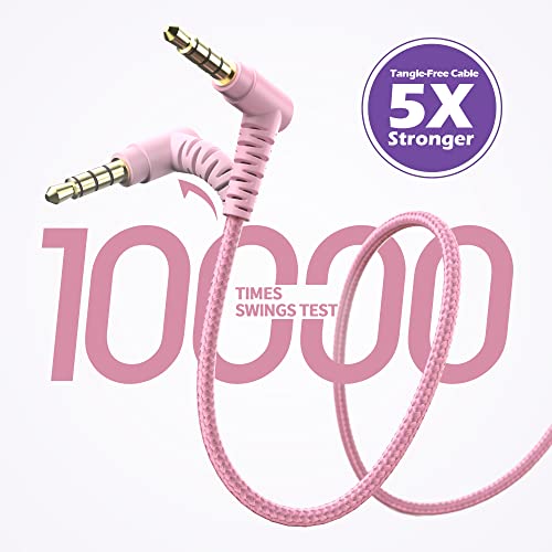 Kids Headphones, Wired Headphones for Kids On Ear with Microphone, 93dB Volume Limiter Headphone for Girls Boys, Foldable Lightweight Headphone for School Learning & Entertainment, Pink Purple - color: Pink Purple