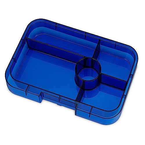 Yumbox Tapas Leakproof Bento Box, 5 Compartments, Monte Carlo Blue | Large Capacity Design, Removable Compartment Tray, Easy-Open Single Latch, Ideal for Teens & Adults, Dishwasher-Safe Tray - color: Monte Carlo Blue with Clear Navy Tray