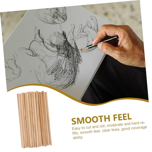 Tofficu 50pcs Wooden Sketch Pencils for Students Durable Writing Tools Comfortable Grip Easy to Sharpen for School and Art Projects