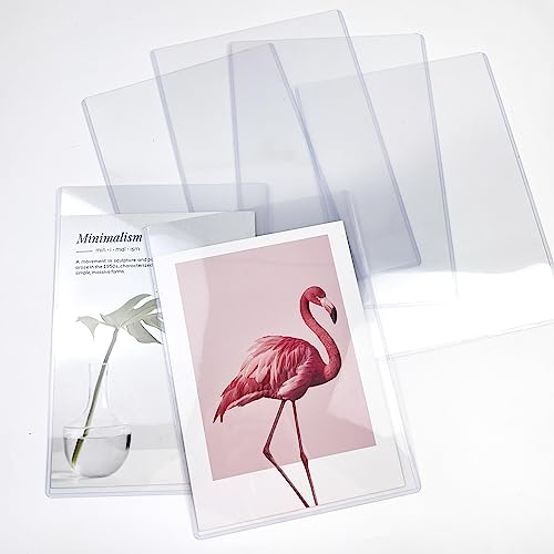 Rainmae 20 Pack 8.5" x 11" Rigid Print Protectors, Clear Waterproof Hard Plastic Page Sheet Protectors, Paper Sleeves Photo Sleeves Document Holder Birth Certificate Protector - color: 8.5*11in (20pcs)