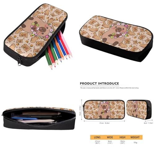 Cartoon Capybara 3 Piece Kids Backpack Set with Lunch Box Pencil Case Kids Backpack for Girls Portable Lunch Bag Multifunctional Pencil Case Gift for Girls Boys - color: Cartoon Capybara-a