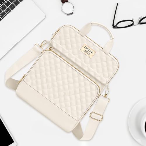 MOSISO 9-11 inch Tablet Sleeve Bag for iPad A16 2025, iPad Air 11 inch M3 M2, iPad Pro 11 M4, iPad 10/9/8/7th, Galaxy Tab A9+/S9/S8/Plus 11, Square Quilted Carrying Case with 2 Pockets, Sand - color: Sand, size: 11 inch