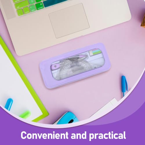 Kisangel Adjustable Compass and Protractor Geometry Kit for Students, Sturdy Plastic and Metal Construction, for Math Projects and School Supplies