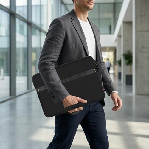 15.6-16 inch Laptop Sleeve Case Protective Briefcase Notebook Computer Bag | Waterproof Polyester, Fits Most Laptop Models, Shockproof Interior, Smooth Zippers, Slim Profile - color: Black, size: 16inch