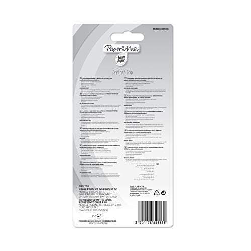 Paper Mate Liquid Paper DryLine Grip Correction Tape | Pink & Blue | 2 Count