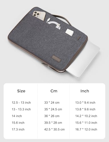 DOMISO 360 Protective Laptop Case 16 inch, 16 inch Laptop Sleeve Compatible with Mac Book Pro 16, Waterproof Computer Cases Bag with Handle,Dark Grey - color: Dark Grey, size: 16" for Macbook Pro