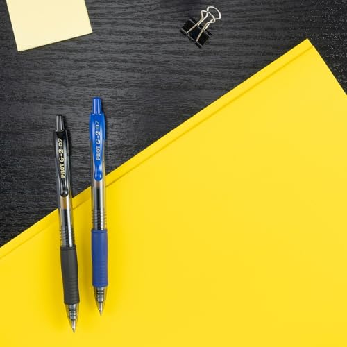Pilot G2 Premium Gel Roller Pens, Fine Point 0.7 mm, Blue Ink Pens Fine Point, Pack of 4 - Ideal for School, Journaling, and Office Writing - color: Blue