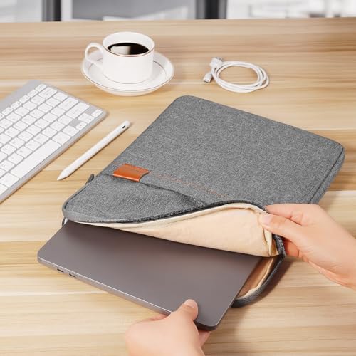 NIDOO 13 Inch Laptop Sleeve Case Protective Carrying Bag Computer Cover for 13.6" 13" MacBook Air/ 14" MacBook Pro/13 MacBook Neo/ThinkPad X13 L13 E14 L14 T14s/ Yoga 7/ ThinkBook 14/13.4" XPS 13 - color: Grey, size: 13 inch