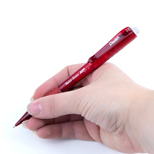 Pentel Twist Erase EXPRESS Automatic Pencil, 0.7mm Lead Size, Red Barrel, Box of 12 (QE417B) - color: Red, size: 12 Count (Pack of 1)