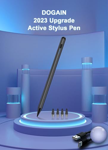 Stylus Pens for Touch Screens Power-Display Tablet Pen POM Tip Magnetic Digital Touch Pen Compatible with iPhone/iPad/Switch/Lenovo/and Other iOS/Android Smartphone and Tablet Devices (Black) - color: 2SS-Black