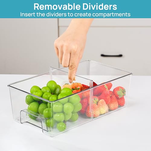 Vtopmart 7pack Easily Clear Storage Dawers - style: 1 Wide+2 Medium+4 Small
