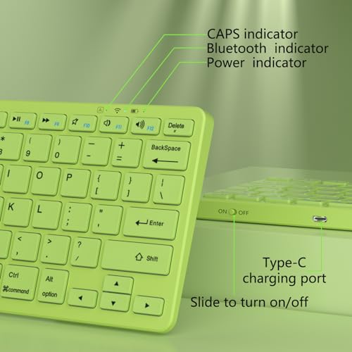 MMK Bluetooth Keyboard, Tablet Keyboard Compatible iPad 11th Generation,iPad 10th/9th/8th & Air 5th/4th, iPda Pro 13/12.9/11-Inch and Air 13/11-Inch Models and More Bluetooth-Enabled Devices-Green - color: Matcha Green