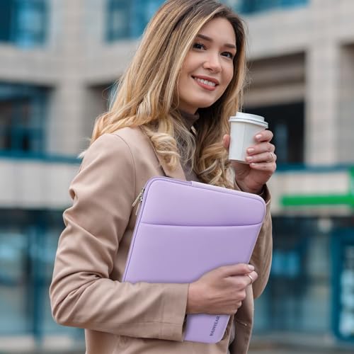 RAINYEAR Laptop Sleeve Case with Front Pocket, 13.3 Inch Protective Portable Case Briefcase Laptop Carrying Bag Cover Compatible with 13.3-14 Inch Laptop PC, 14 Inch MacBook Pro M5 M4 M3 M2 M1, Purple - color: Purple, size: 13.3-14 inch