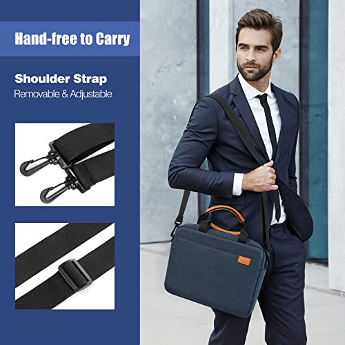 MoKo 13 Inch Tablet Sleeve Case with Multi-Pockets & Shoulder Strap | Fits iPad Pro 13-inch M5, iPad Air 13-inch M4, iPad Pro 12.9 M2/M1, Surface Laptop Go 12.4 and Tab S8+/S9+ 12.4, Indigo - color: Indigo, size: 12.9 Inch