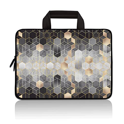 Universal 7-9 inch Tablet Sleeve Ultra-Portable, Neoprene Carrying Sleeve Case Bag Compatible with 7" 8" 8.5" 8.9" 9" Apple iPad Mini, Samsung, Google, HP, Acer (Geometry) - color: Geometry