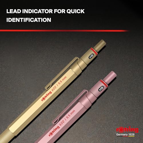 ROTTLING Mechanical Pencil Gold 600 2158796 0.5mm rOtring Mechanical Pencil Fine Writing Stationery German Drafting Pen Professional Ballpoint Pen