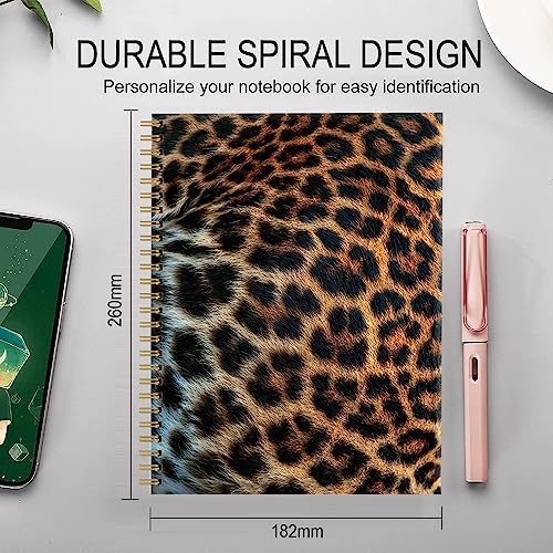 Spiral Journal Notebook for Women,A5 College Ruled Notebooks 6"x 8.4",120 Pages Lined Journal with Premium Thick Paper,Perfect for School Office Home Gifts(Beautiful Leopard Skin) - color: Beautiful Leopard Skin