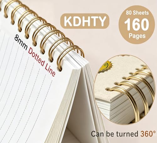 KDHTY Y2k School Supplies,Y2k School Supplies,Back to School Supplies,Cute Preppy Aesthetic Girly Notebook for Teens Girls College Student Work School Study,5.5x8.3 - style: preppyball 2