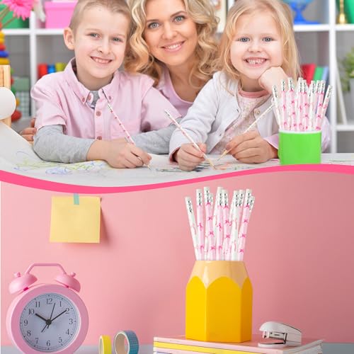 Xqumoi 60Pcs Coquette Pink Bow Pencils with Eraser - Preppy Bow #2 HB Pencils, Back to School Classroom Student Rewards, School Office Supply, Party Goodie Bag Fillers Stuffers, Birthday Party Favors - style: Pink Bow