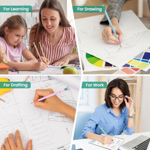 Taja 150 Pack #2 HB Pencils, Bulk Pre-Sharpened Wood-Cased Pencils with Erasers, Large Pack Writing & Drawing Pencils for School Classroom Testing, Macaron - color: Multicolor