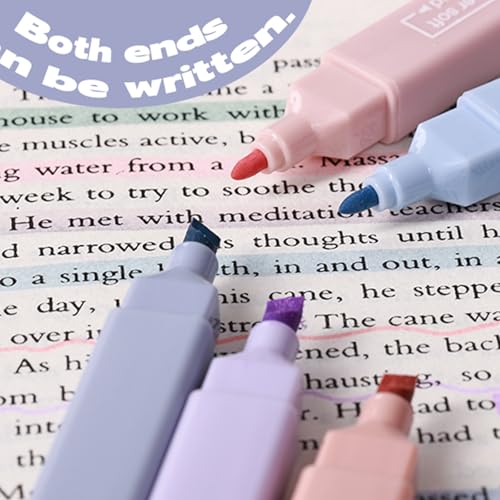 Bible Journaling Kit 12 Pastel Bible Highlighters Dual Tips and 2 Smooth Bible Pens, 400 Sheets Labels for Annotating Books, 200 Sheets 3 x 3 Inch Sticky Notes, Bible Study Kit for Office School