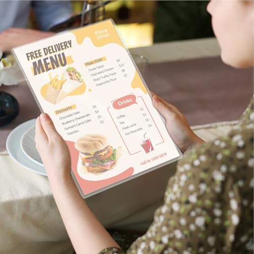 25 Pack Clear Rigid Print Protectors, 15 Pcs 8.5" x 11" & 10 Pcs 5.4" x 7" | Hard Plastic Toploaders,Jumbo Card Sleeves,Document and Photo Page Protectors,for Birth Certificates, Contracts, Menu Covers