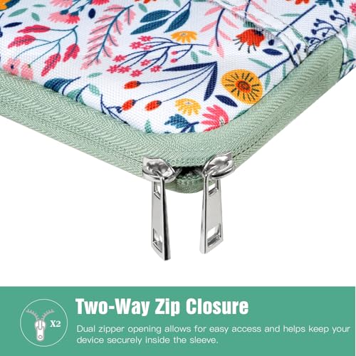 TiMOVO 9-11" Tablet Sleeve Bag, Flowers | Fit iPad 11" A16 2025 / 10.9"/10.2" / Air 11" 5/4 Gen / Galaxy Tab A9+/A11Plus 11", Fit Smart Keyboard - color: Aa-Flowers, size: 9-11 Inch