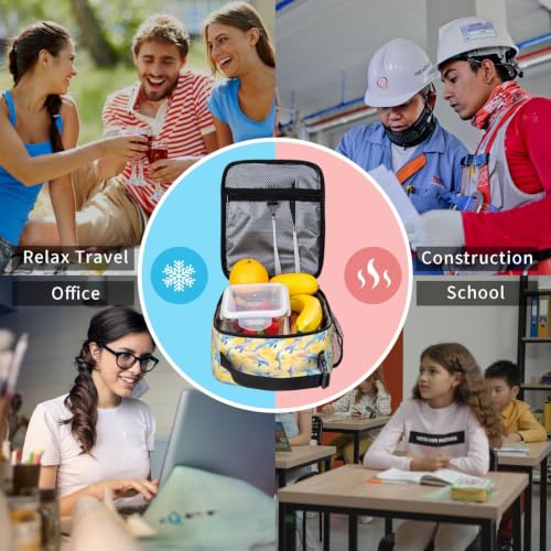 Dolphin Lunch Bag 10In | Insulated Lunch Box Reusable Tote Bag For Picnic Office For Women Men - color: Style 1