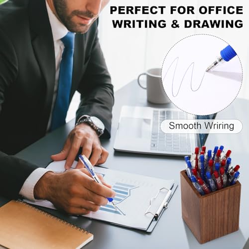 Sayglossy 200 Pack Blue Gel Ink Pens Bulk, 1.0mm Retractable Click Point Ballpoint Pens Smooth Writing with Comfortable Grip for Back to School Office Classroom Business Home Work Supplies - color: Blue