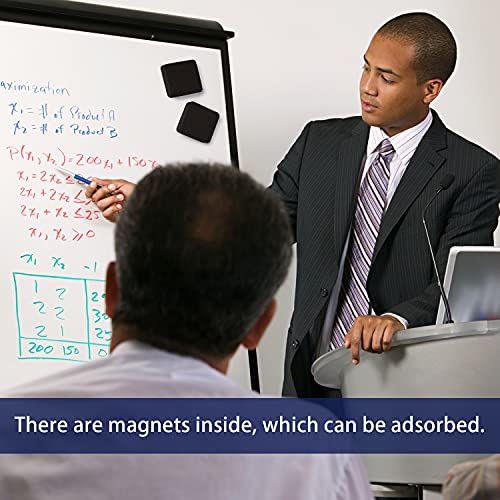Dry Erase Erasers, 40 Pack Magnetic Whiteboard Dry Erasers | Chalkboard Cleaner Wiper for Kids and Classroom Teacher Supplies Home and Office, Black - color: 40 Pack-black