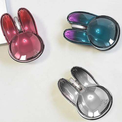 Wireless Mouse, Cute Bunny Bluetooth Dual-modes, Pink, Unisex - color: Pink