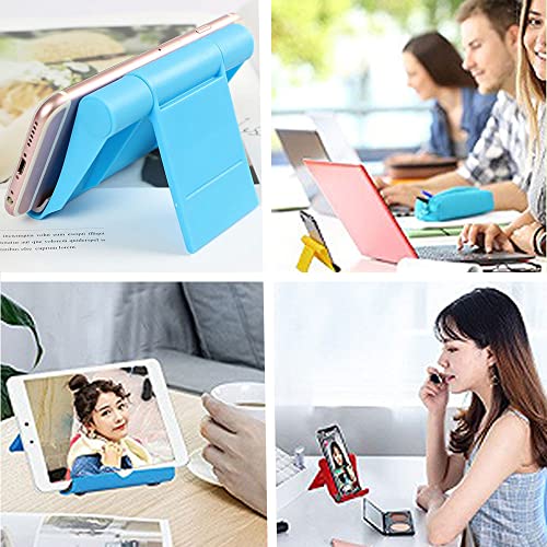 Cell Phone Stand 2 Pack Cell Phone Holder for Desk, Portable Phone Stand Holder for Desktop Kitchen Travel, Cellphone Stand Mobile Holder for iPhone Stand & All Smartphone (Black)