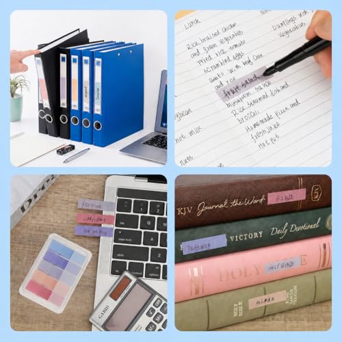 Mr. Pen- Transparent Sticky Notes Tabs, 600 pcs | Transparent Pop Up Writable Colored Book Index Tab, File Flags, Self Adhesive Divider Sticker for Notebook, Office, School