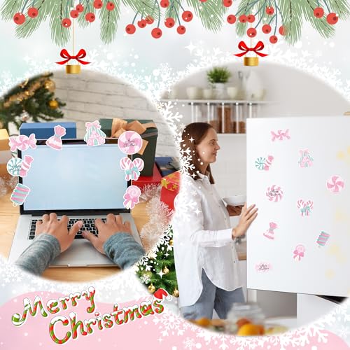 Xqumoi 30 Pack Christmas Pink Candy Sticky Notes - Xmas Sweet Lollipop Self Sticky Notepads Self-Adhesive Writing Memo Pads Office School Supplies Birthday Party Favors Gift Goodies Bag Fillers - style: Christmas (Candy)