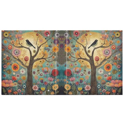 Tree of Life 3 Ring Binder 1.5 inch Binders Three Ring Binders with Clipboard Hold 200 Sheets for Office Supplies - color: Tree of Life