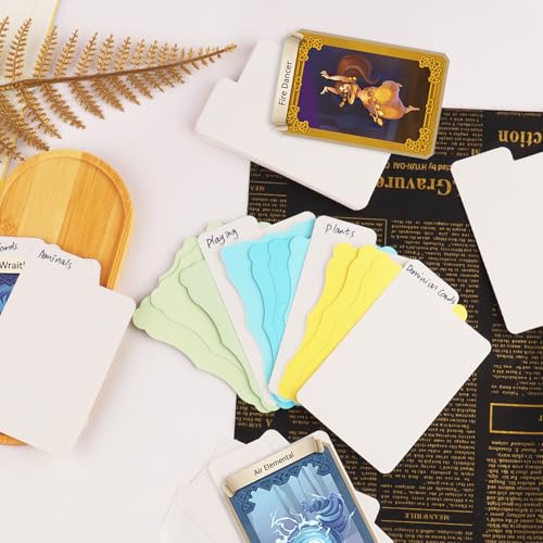 300 Pieces Trading Card Dividers, Blank Paper Card Dividers White Card Separators with Tabs for Storage Boxes, MTG TCG Sports Game Cards, 2.6 x 4.1 Inches