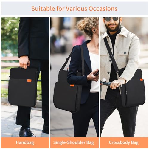 9-11 Inch Tablet Shoulder Bag Carrying Case for 11" iPad Pro M5 M4/ iPad Air 11" M4 M3 M2 2026 2025, iPad A16 11", New Amazon Fire Max 11/10.1" Fire HD 10 Plus, Vertical Laptop Sleeve Handbag, Black - size: 9-11 Inch