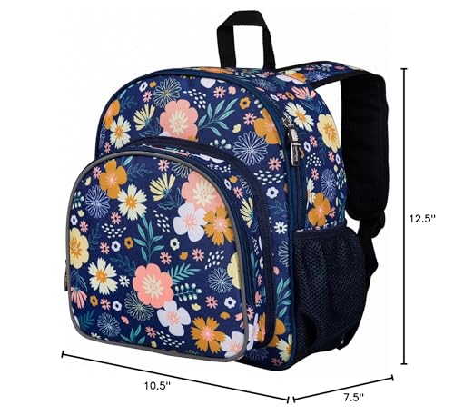 Wildkin 12 Inch Toddler Backpack for Kids, Floral Bloom | Ages 3-7, lightweight toddler backpack for daycare, preschool, and travel - color: Wildflower Bloom